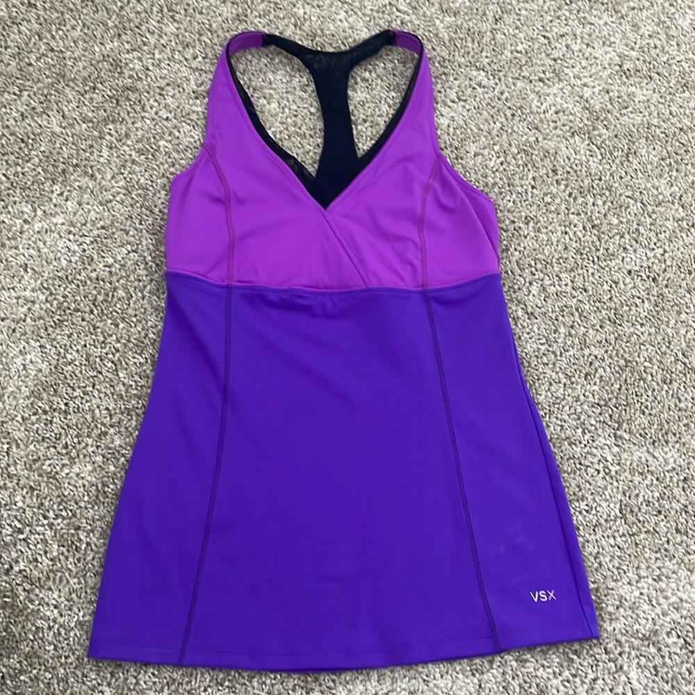 Victoria’s Secret Purple Lavender Bra support tank top Small S VSX